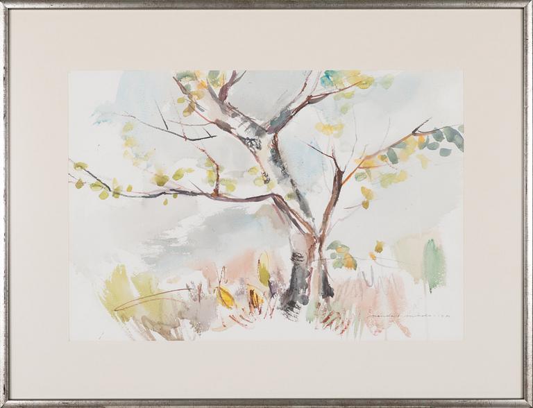 Nandor Mikola, watercolour, signed and dated 1980.