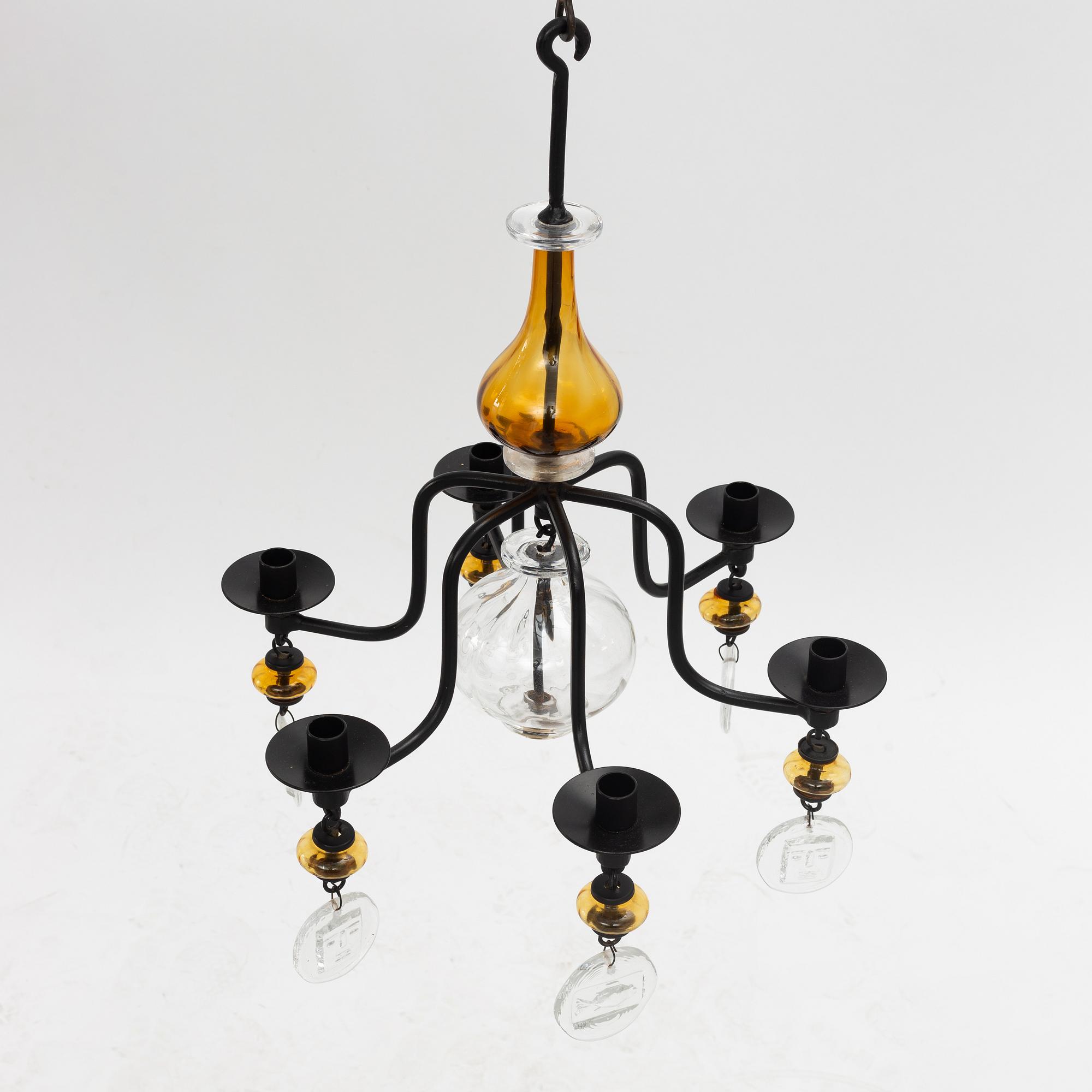 Erik Höglund, a chandelier, Boda Smide, second half of the 20th Century.