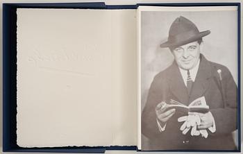 Gösta Werner, "Visor av Evert Taube", kassetter, 2 st, med 62 färglitografier, 1989, signerade.