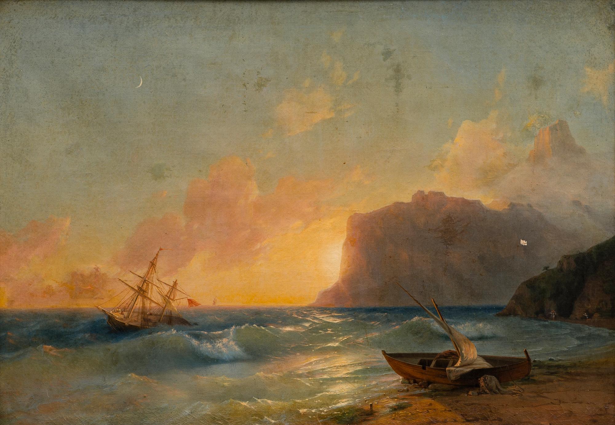 AFTER IVAN AIVAZOVSKY, late 19th century, oil on canvas.