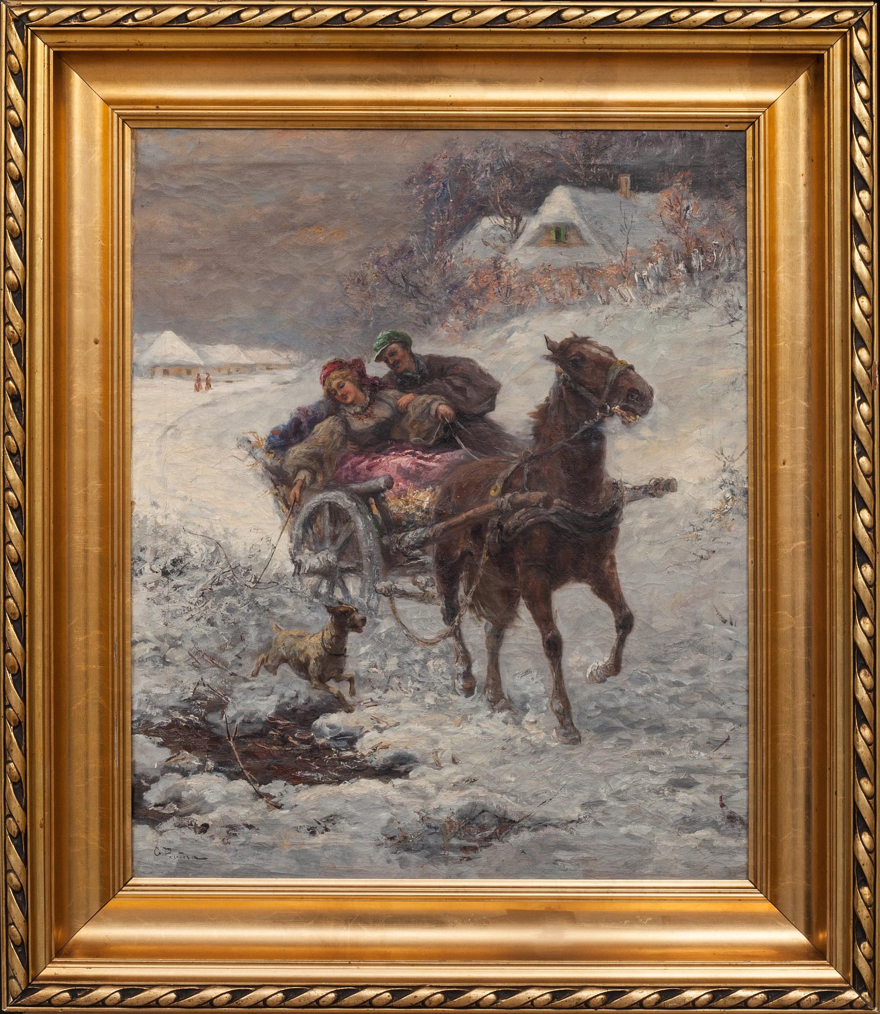 GUSTAV PRUCHA, olja på duk, signerad.