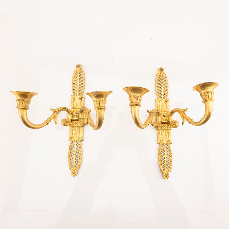 Appllquer, a pair, Senempire mid-19th century, bronze.