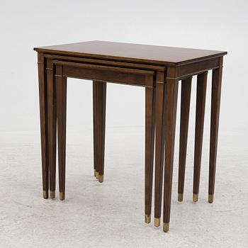 A three-piece nesting table, first half of the 20th century.