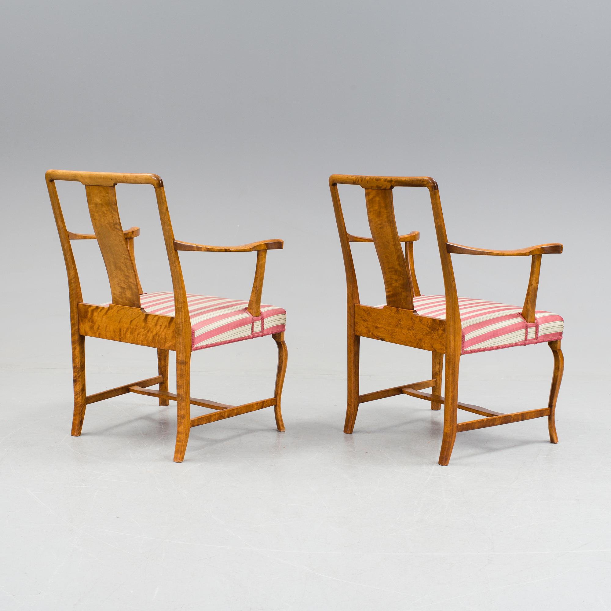 A dining furniture set comprising of eight pieces by Carl Malmsten.