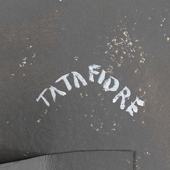 ERNESTO TATAFIORE, mixed media on panel. Signed Tatafiore.