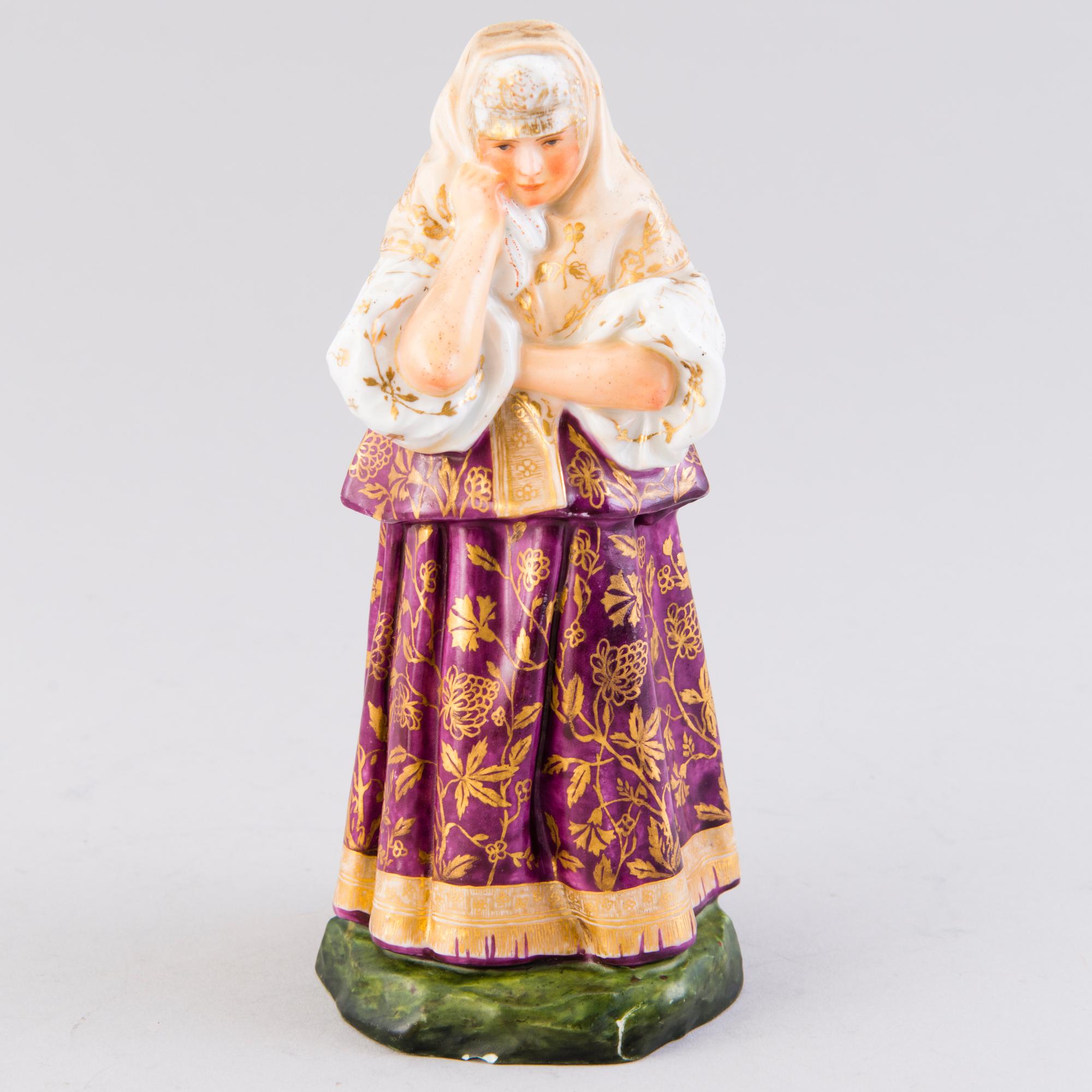 FIGURIN, porslin, kejserliga porslinsfabriken St:Petersburg, Nikolai II:s tid 1911.