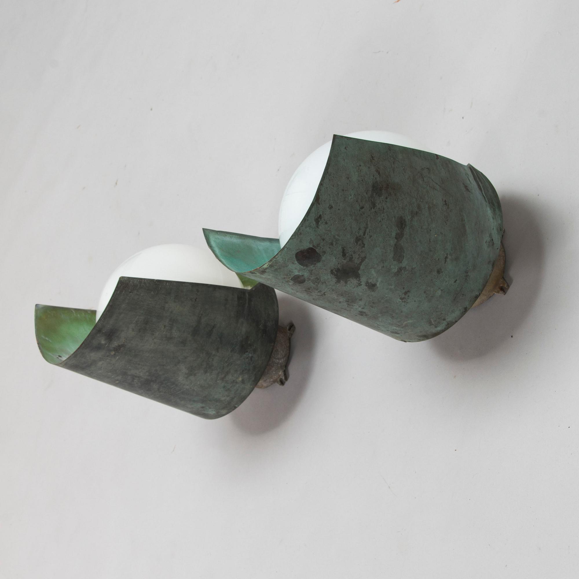 A pair of mid 1900 century wall- / outdoor lights AT32 for Itsu.