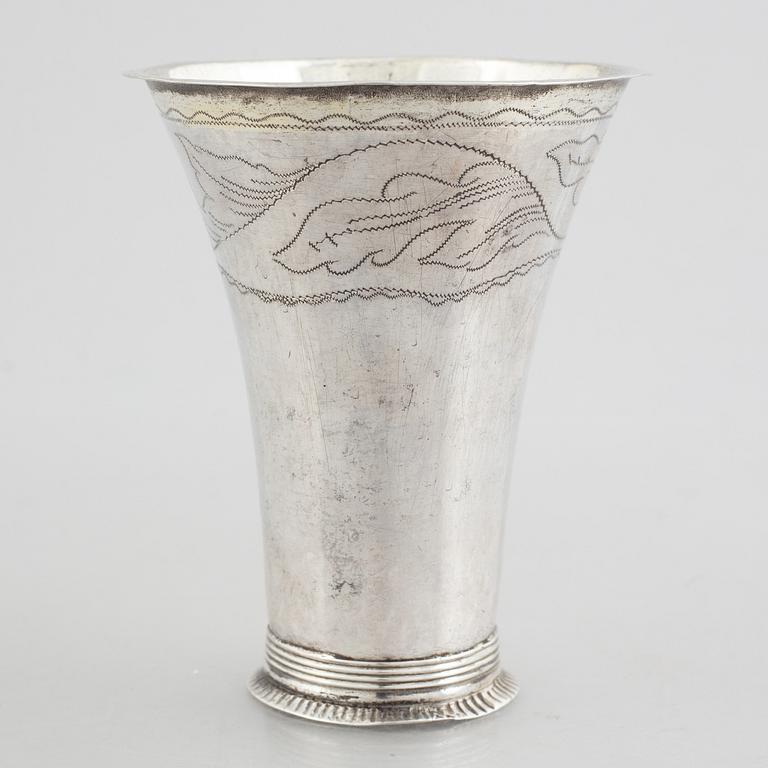 A Swedish Silver Beaker, mark of Nils Tornberg, Linköping 1797.