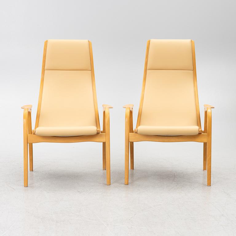 Yngve Ekström, Armchairs, a pair, "Lamino", Swedese, late 20th century.