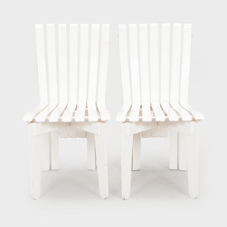 Alvar & Aino Aalto, trädgårdsgrupp, 5 delar, "Aurinko"-serien, O.Y. Huonekalu- ja Rakennustyötehdas A.B. 1957.