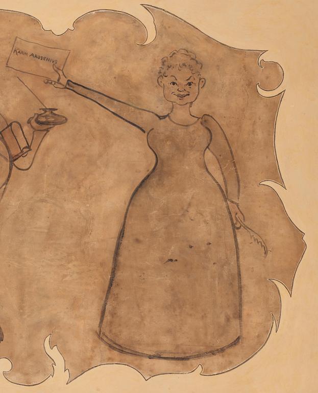 Carl Larsson, "Författaren och Skulptricen".