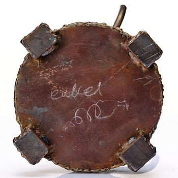 glasskulptur, "Utan titel" på bronsställ, 1998.