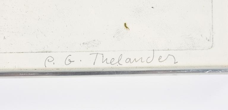 PG THELANDER, akvatintetsning, sign o numr 19/50.