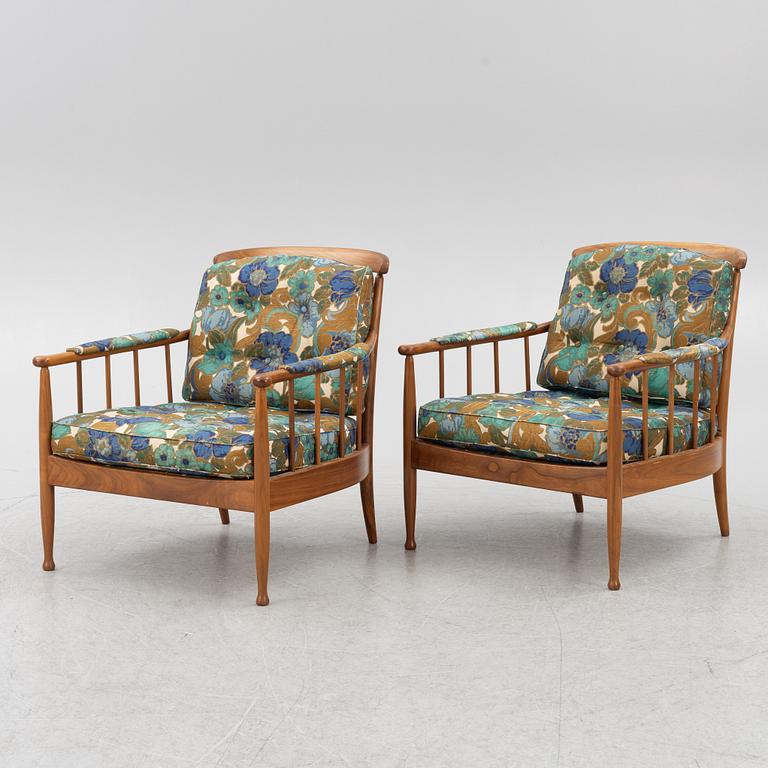 Kerstin Hörlin-Holmquist, armchairs, a pair, "Skrindan", OPE-Möbler, second half of the 20th century.