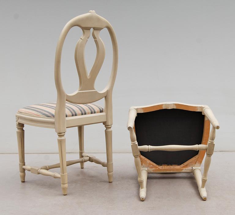 STOLAR, 6 st, gustaviansk stil, 1900-talets andra hälft.