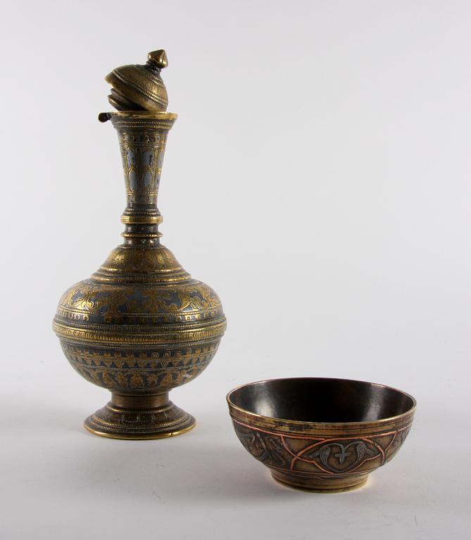 PARTI DIVERSE, 5 delar, brons mm. Orientaliskt. 1900-tal.