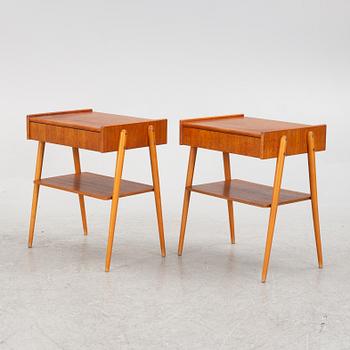 Sängbord ett par AB Carlström & Co möbelfabrik 1900-talets mitt.