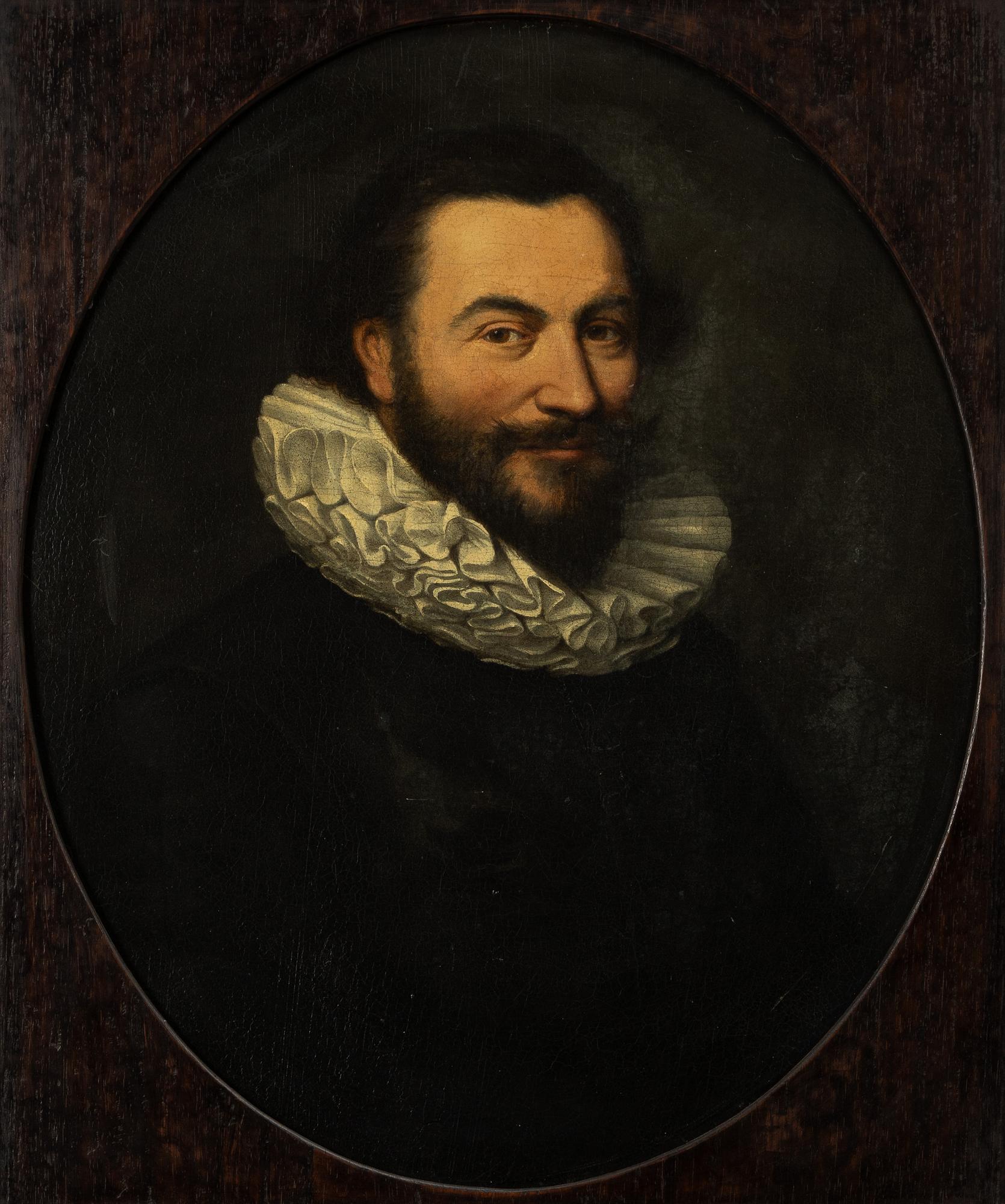 Dutch school, probably 17th century, Gentleman with a millstone collar.