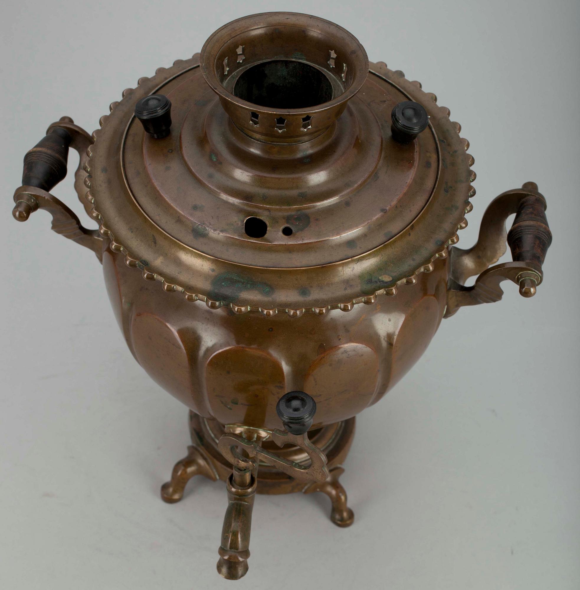 SAMOVAR, mässing, Vorontsova Fabrika Tula Ryssland.