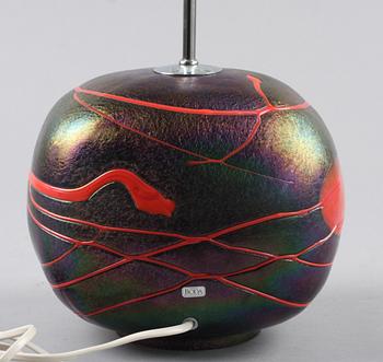 BORDSLAMPA, glas, Bertil Vallien, Boda, sign.