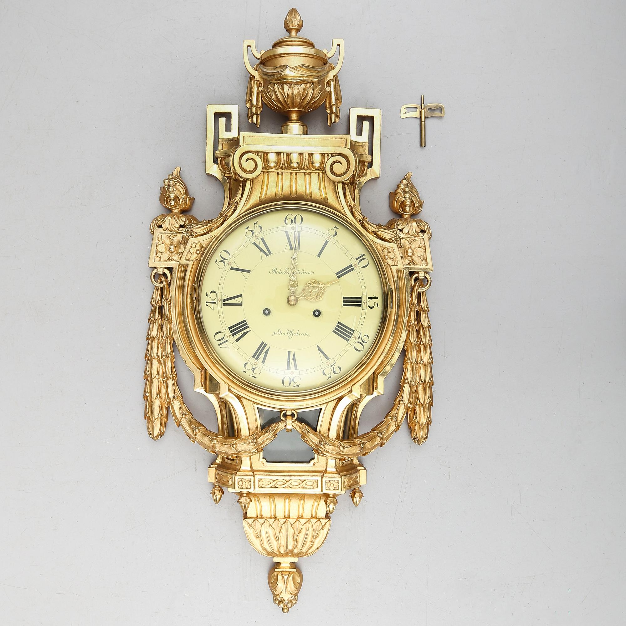VÄGGPENDYL, gustaviansk stil, 1900-talets första hälft.