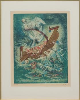 ROBERTO MATTA, färgetsning, signerad och numrerad 41/100.