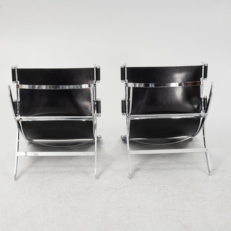 Antonio Citterio, a pair of 'Timeless" lounge chairs, Flexform, Italy.