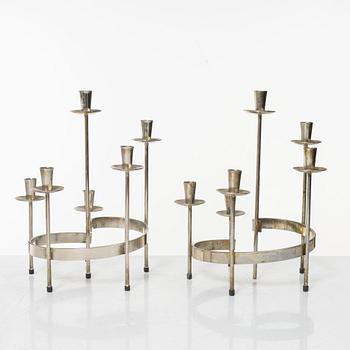 Harry Boström, kandelabrar, 7st, "Spiral", Bo Svensk.