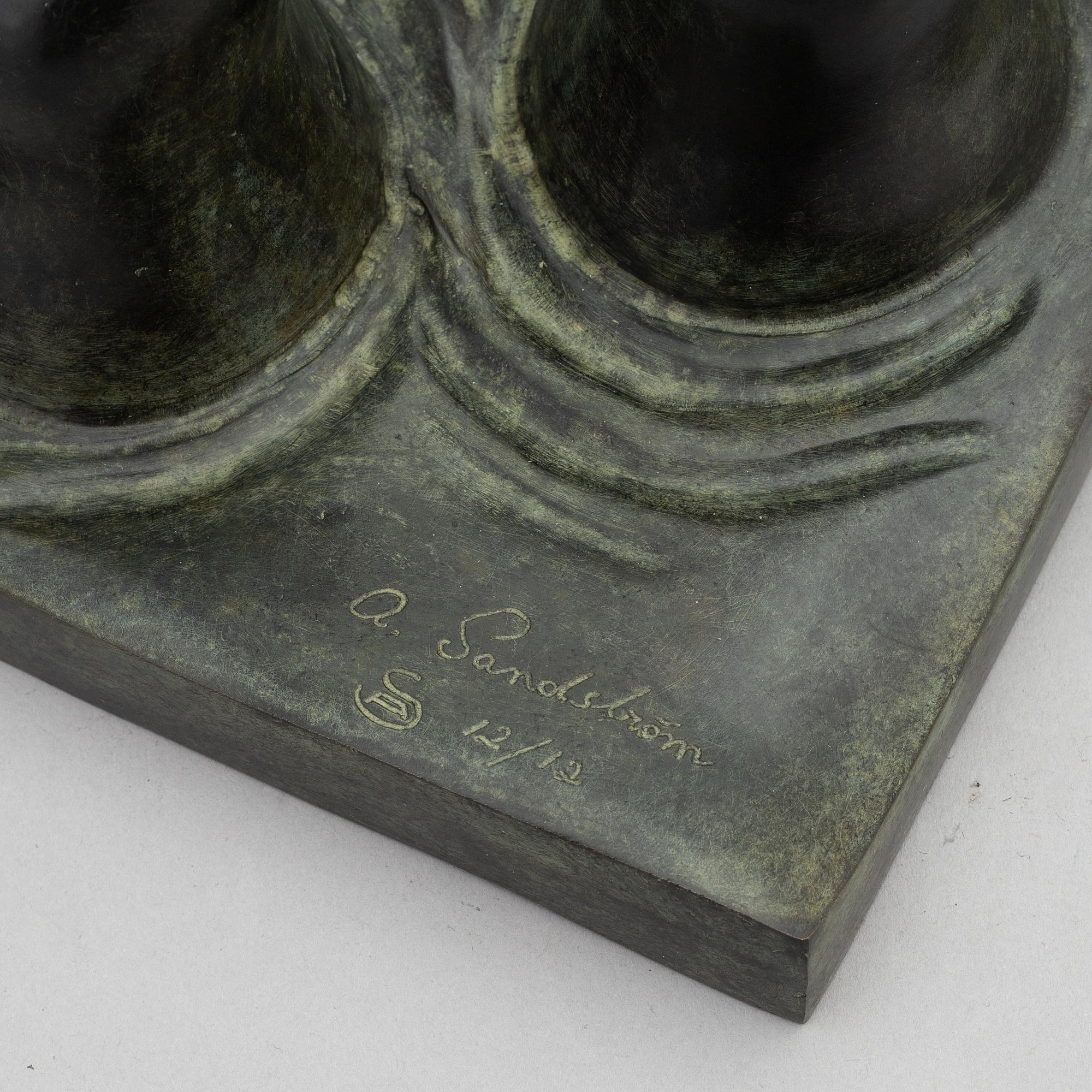 Anders Sandström, skulptur, brons, signerad och numrerad 12/12.