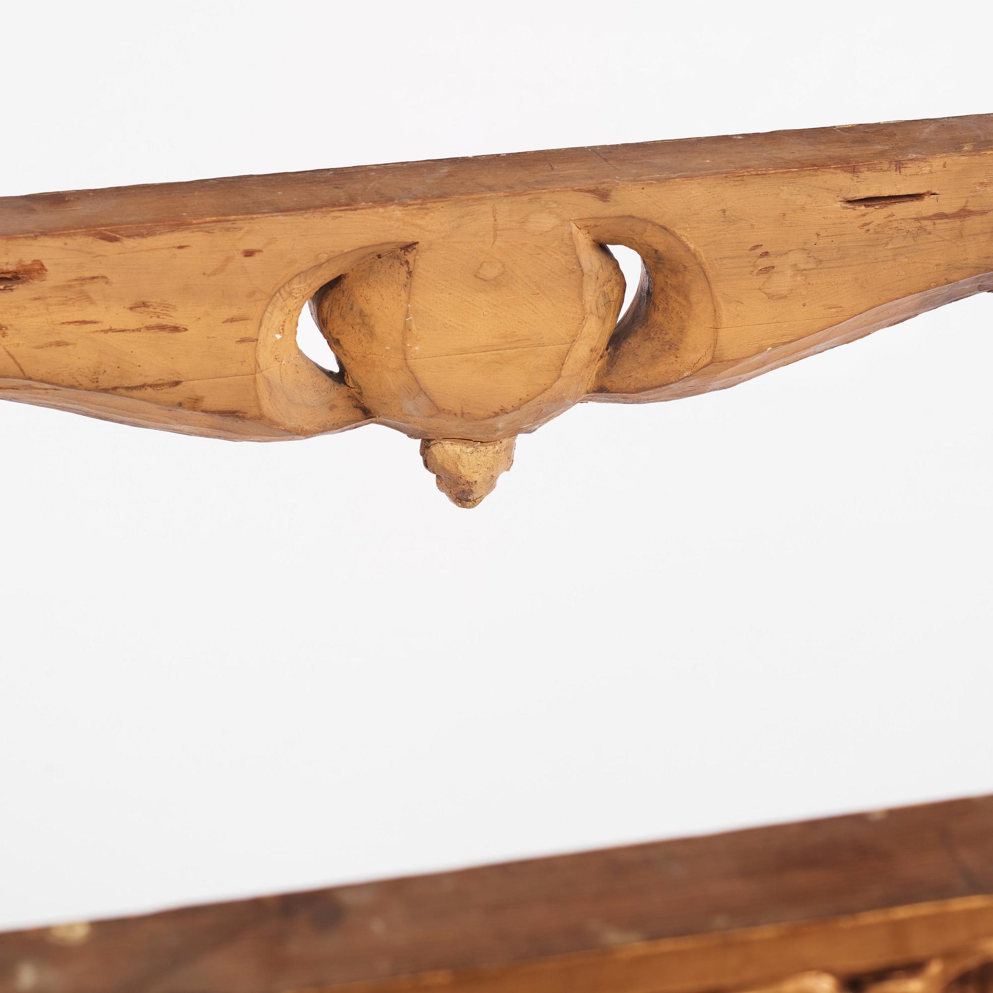 A Swedish rococo-style giltwood table, Stockholm, 19th century.