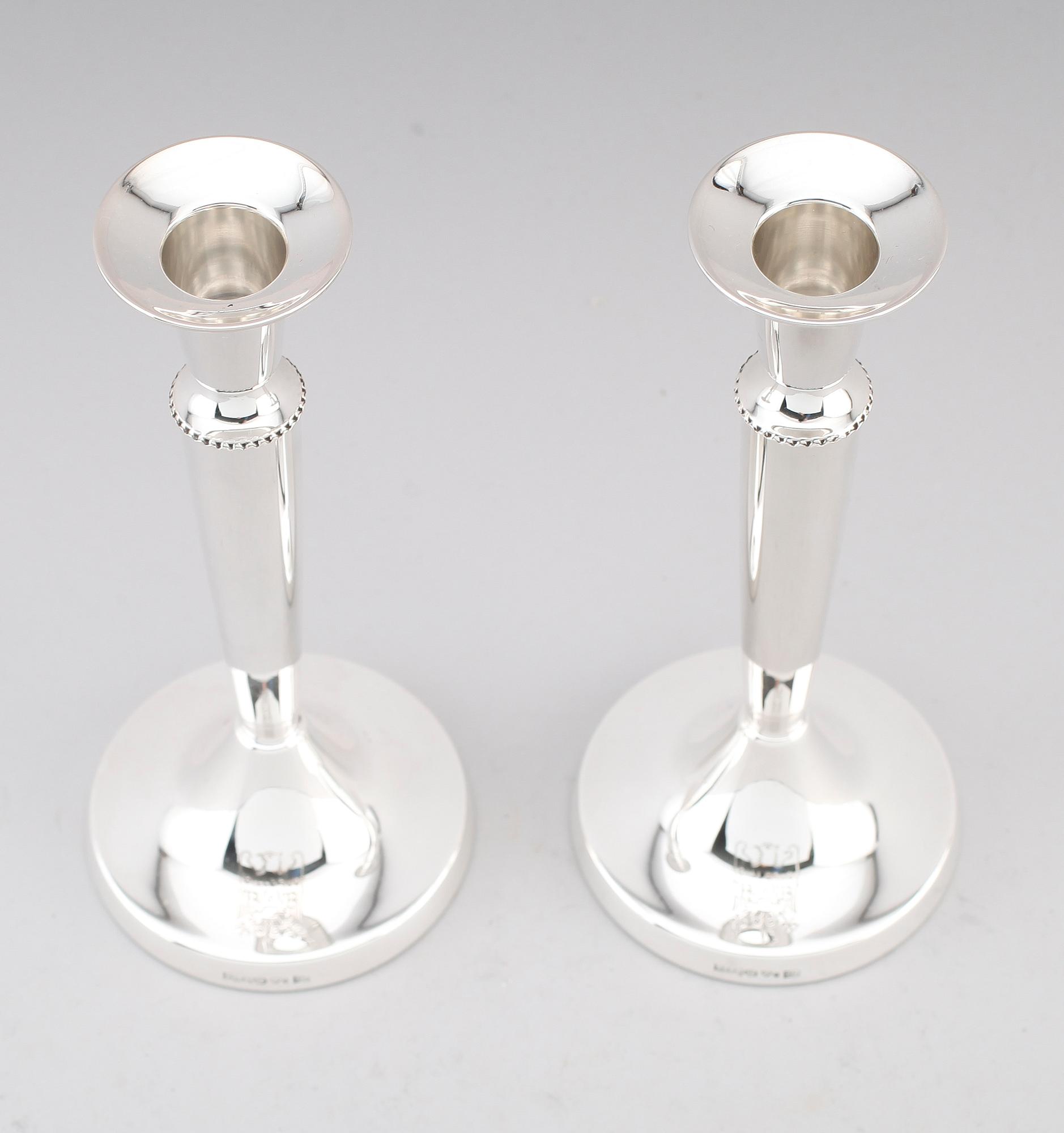 LJUSSTAKAR 1 par, silver, BEFA, Göteborg 1970.