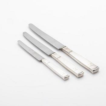 Jacob Ängman, Cutlery service, 144 pieces, silver, “Rosenholm”, GAB, Stockholm, 1936.