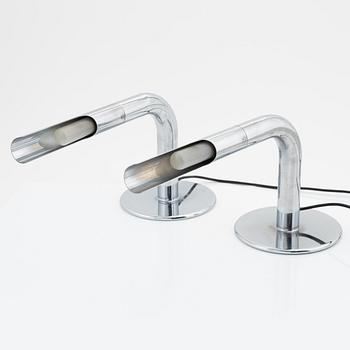 Ingo Maurer, a pair of 'Gulp' table lamps, Germany, 1960's/70's.