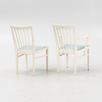 Carl Malmsten, matbord, 6 stolar, 2 karmstolar, "Herrgården", Bodafors, 1900-talets slut.