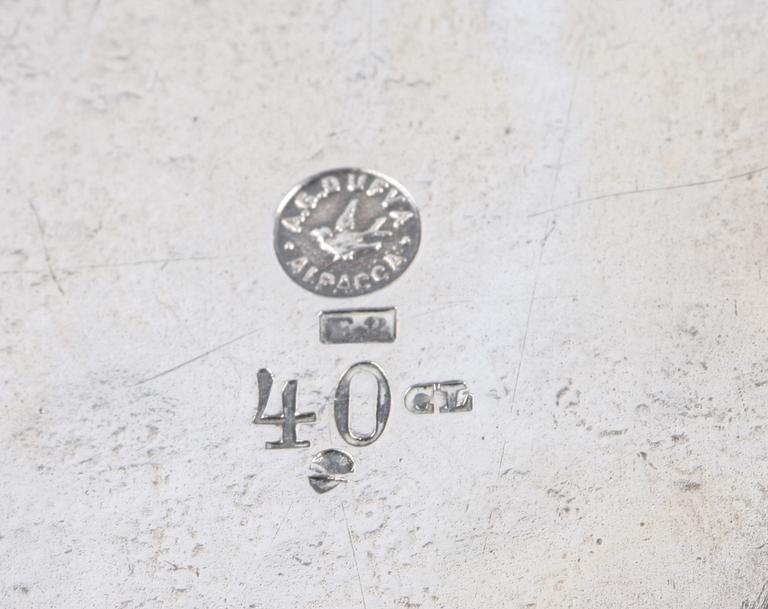 PARTI NYSILVER, 3 delar, sent 1800-tal till tidigt 1900-tal.