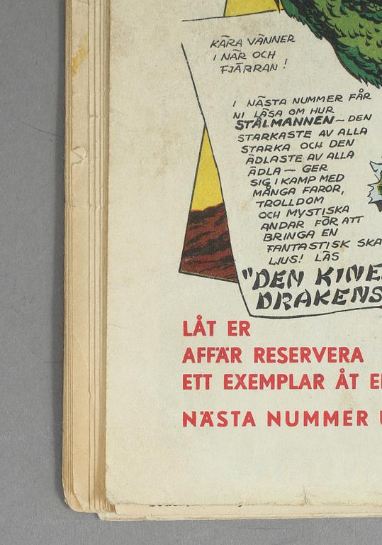 SERIETIDNING, Stålmannen, nr 1, sept-okt. 1949.