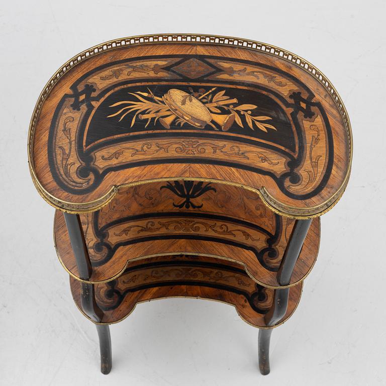 a pair of etageres,  Louis XVI style, circa 1900.