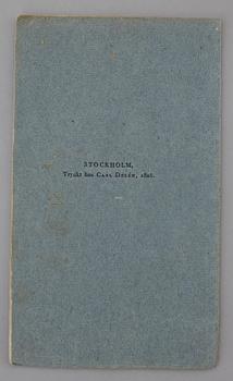 JOHAN WILHELM PALMSTRUCH, "Svensk Botanik, vol I-V. 1803-1805.