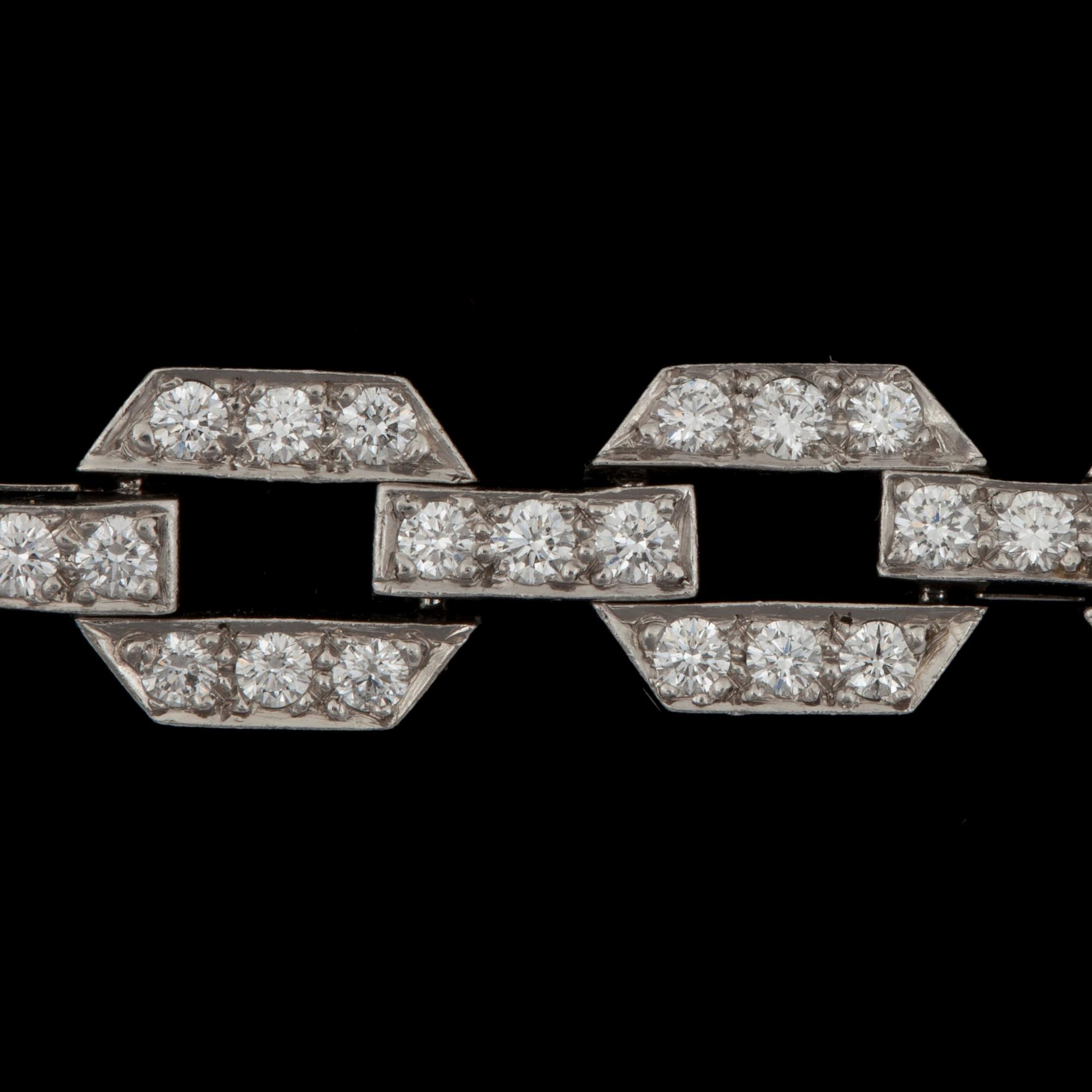 COLLIER, Tiffany & Co, med briljantslipade diamanter totalt ca 7.40 ct.