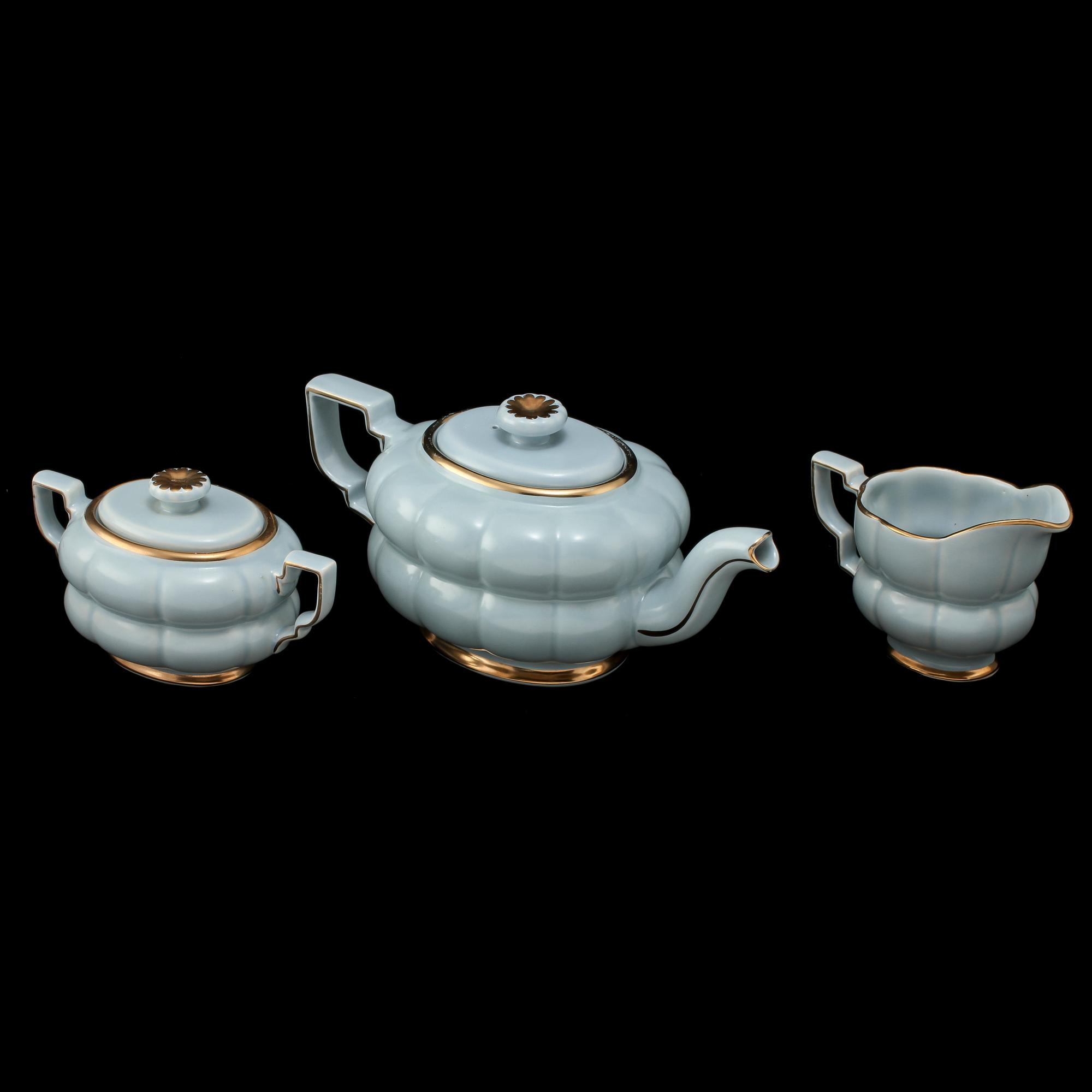 TESERVIS, 9 delar, "Grand", Arthur Percy, Gefle, modellen formgiven 1930.