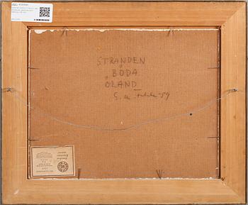 GUSTAF ADOLF FAHLE, olja på pannå, signerad och daterad -59.