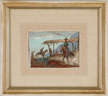 Carl Oscar Borg, gouache, signed Carl Oscar Borg.