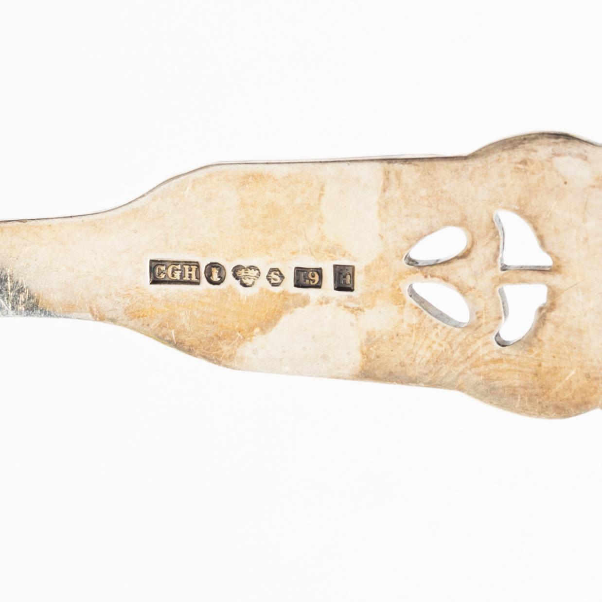 25 silver dessert/fruit flat ware, Brødrene Mylius, Norway.