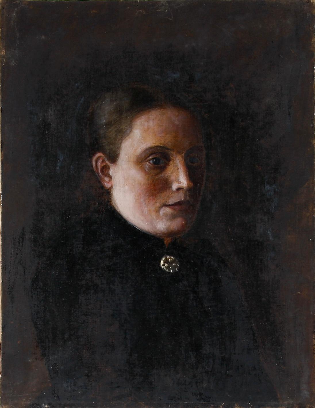OKÄND KONSTNÄR, oljor på duk, 2 st var av en monogramssign, omkring 1900.