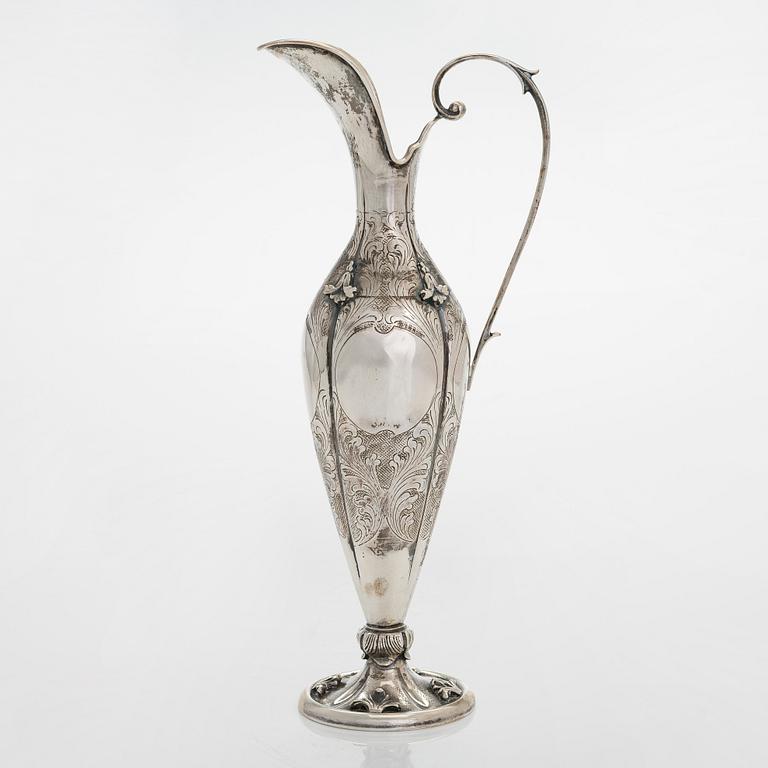 A silver pitcher, Swedish import marks. First half of the 20th century.