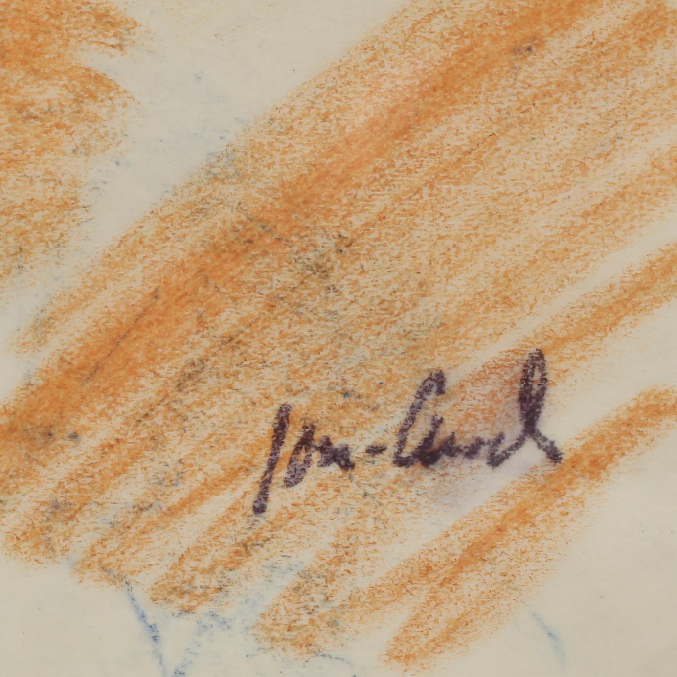 JOHN JON-AND, pastell, sign och dat 23-1-22.