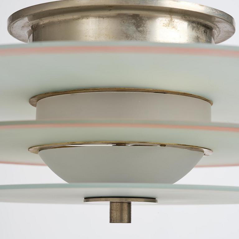 Harald Notini, taklampor, ett par, modell "10401", Arvid Böhlmarks Lampfabrik, Stockholm, 1930-tal.