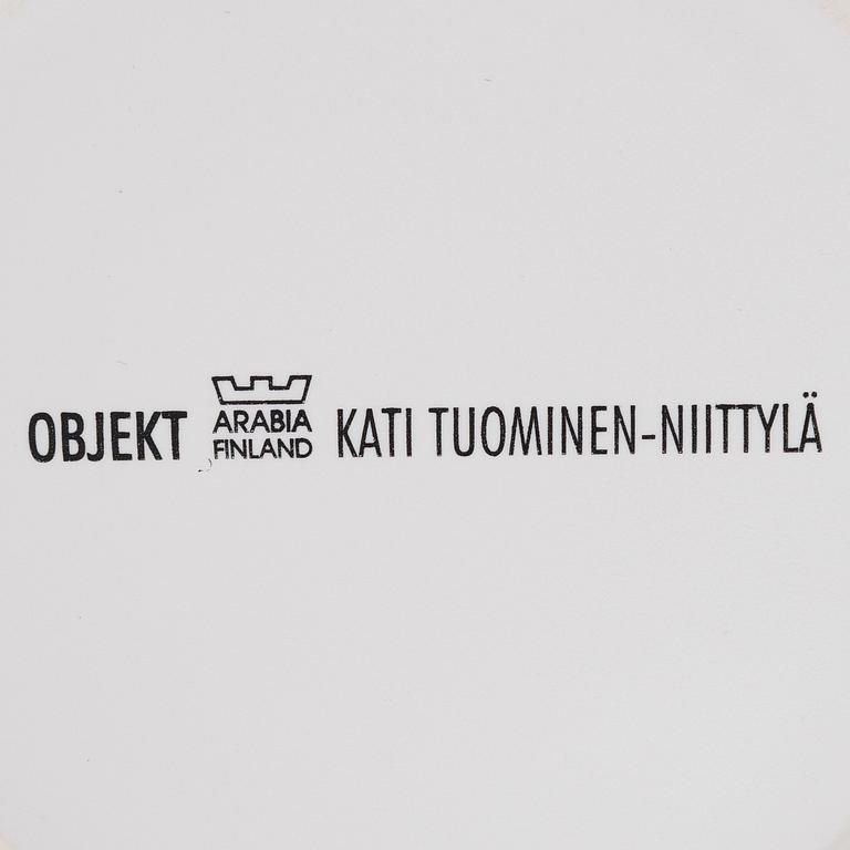 Kati Tuominen-Niittylä, maljakko, "Objekt", Arabia, muotoiltu 1984.