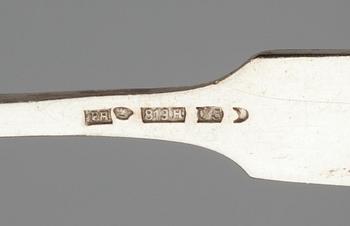 BESTICK, 27 st, silver, "Musslan", olika finska stämplar, 1900-tal. Vikt tot. 384 g.