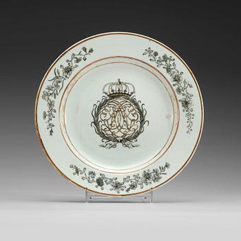 60. A 'European Subject' dinner plate, Qing dynasty, Qianlong (1736-95).